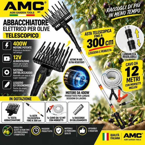 Abbacchiatore olive amc 12v - abbacchiatore,