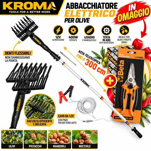 Abbacchiatore olive kroma - olive, 400w